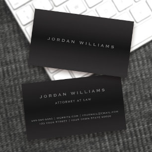Sophisticated dark gradient professional minimal business card