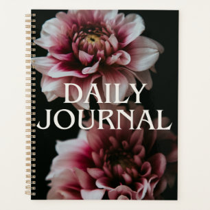 Sophisticated Deep Pink Botanical Journal Planner