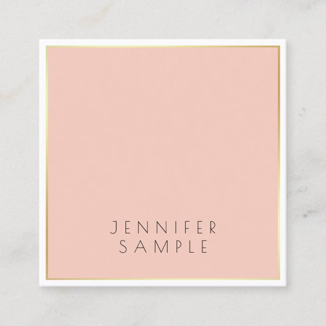 Sophisticated Design Elegant Modern Clean Luxury Square Business Card (Front)
