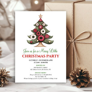 Sophisticated designer Christmas tree holiday Invitation