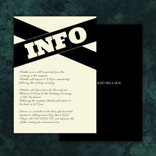 Sophisticated Ecru Black Modern Script Enclosure Card
