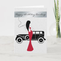 Sophisticated Elegant Chic Woman Happy Birthday