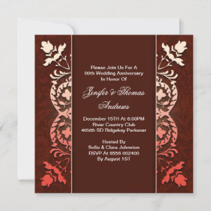 sophisticated elegant wedding anniversary invitation