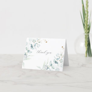 Sophisticated Eucalyptus Leaves and Foliage Thank  You Card