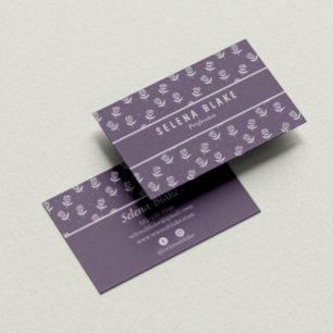 Sophisticated Floral Chic Modern Elegant Business Card