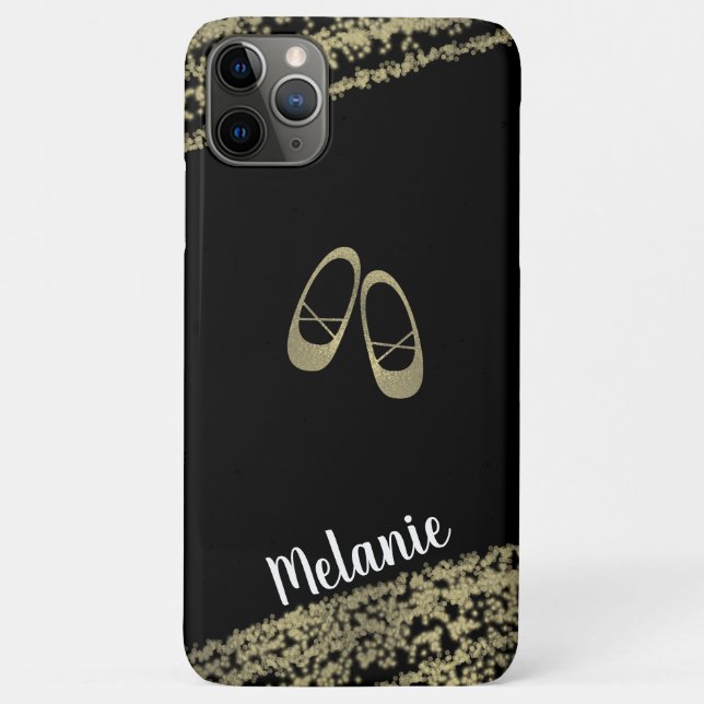 Sophisticated Foil Gold Edges Ballerina Dancer Case-Mate iPhone Case (Back)