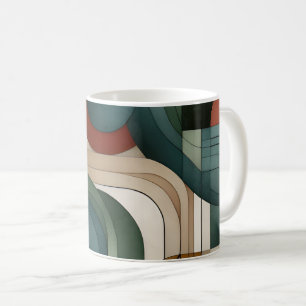 Sophisticated Geometric Abstract - Earthy Tones  Coffee Mug
