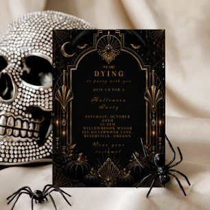 Sophisticated Glam Halloween Invitation