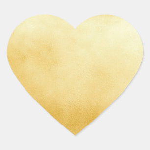 Sophisticated Gold Faux Foil Heart Sticker