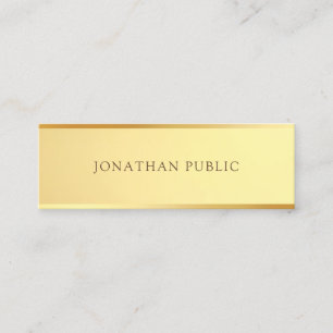 Sophisticated Gold Look Template Elegant Modern Mini Business Card