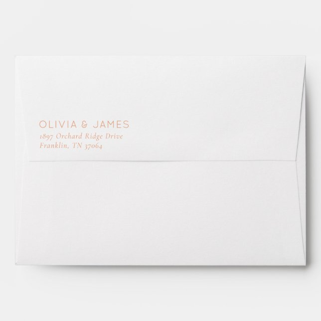 Sophisticated Gold Minimalist Envelope (Back (Top Flap))