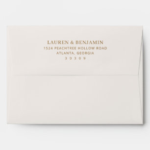 Sophisticated Gold Typographic Envelope