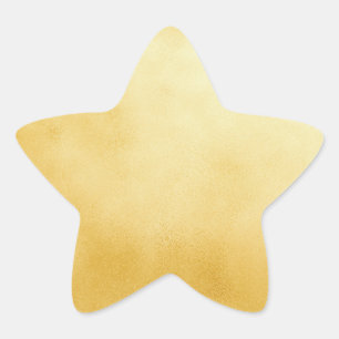 Sophisticated Golden Foil Faux Gold Star Sticker