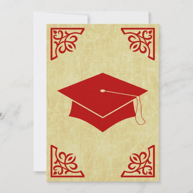 sophisticated graduation cap announcement (Front)