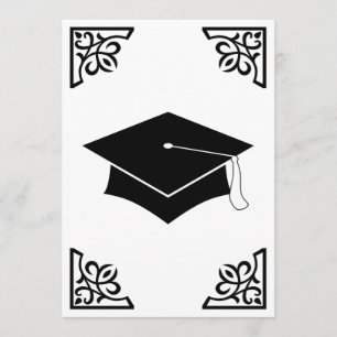 sophisticated graduation cap announcement