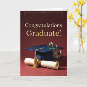 Sophisticated Graduation Greeting Aesthetic Card