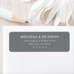 Sophisticated Gray Minimalist Address Card