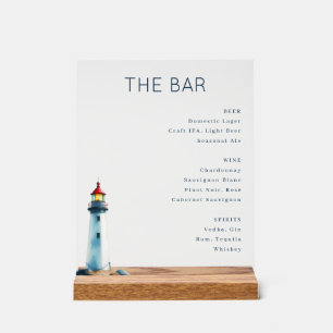 Sophisticated Gray Nautical Lighthouse Acrylic Sign