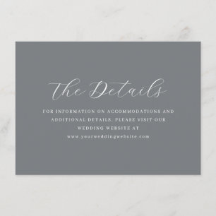 Sophisticated Gray Typographic Enclosure Card