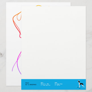 Sophisticated Great Dane on Pink Custom Letterhead