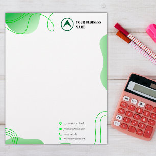 Sophisticated green design, custom logo & business letterhead