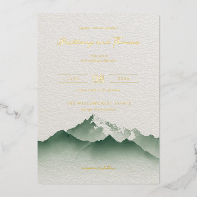 Sophisticated Green Mountain Landscape (Front)