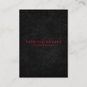 Sophisticated Grey Black Red Professional Business Card