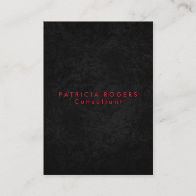 Sophisticated Grey Black Red Professional Business Card (Front)
