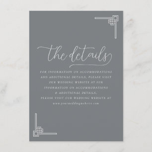 Sophisticated Grey Geometric Details Enclosure Card