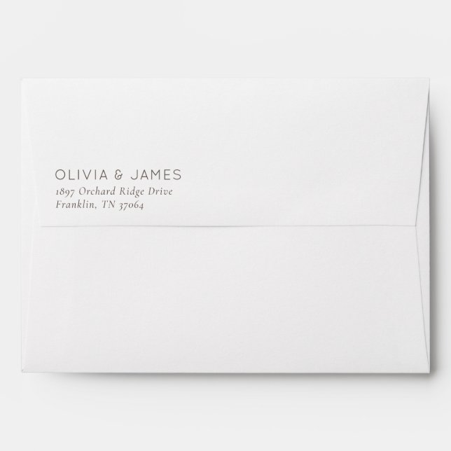 Sophisticated Grey Minimalist Typographic Envelope (Back (Top Flap))