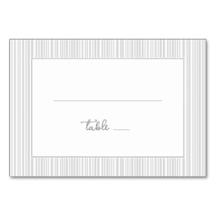 Sophisticated Grey Stripes Table Number