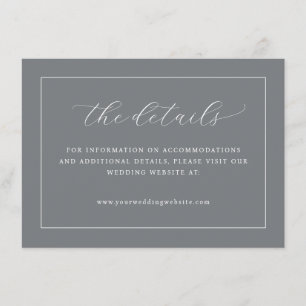 Sophisticated Grey Typographic Enclosure Card
