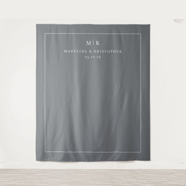 Sophisticated Grey Typographic Tapestry (Front)