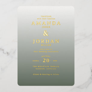 Sophisticated Grey Wedding Invitation