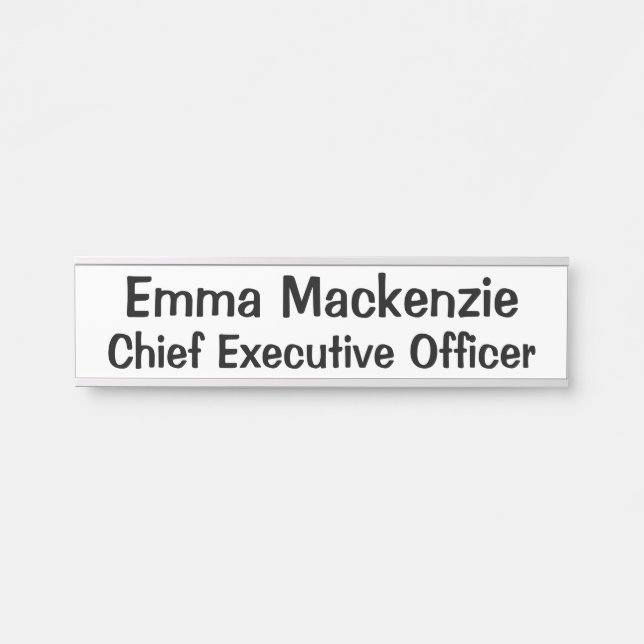 Sophisticated Hanging Door Sign Name Plate (Front)