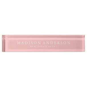 Sophisticated in Ballerina Pink   Desk Name Plate