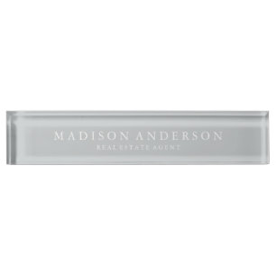Sophisticated in Grey   Desk Name Plate