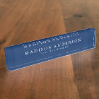 Sophisticated in Navy Blue | Desk Name Plate