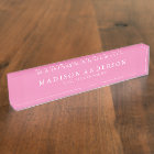 Sophisticated in Pink | Desk Name Plate