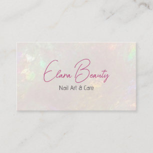 Sophisticated Lavender Opal Nail Artist Business Card
