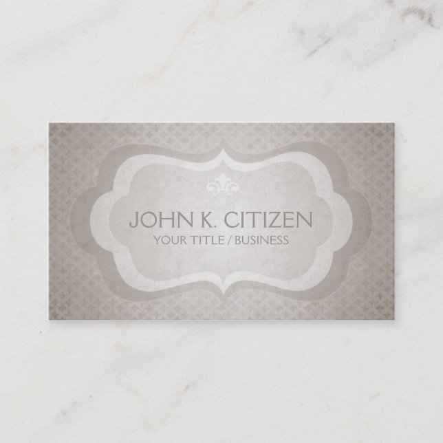 Sophisticated Light Taupe Business Card (Front)