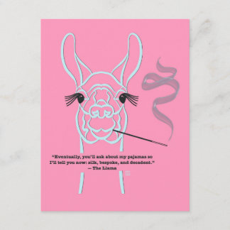 Sophisticated Llama Postcard 10-pack