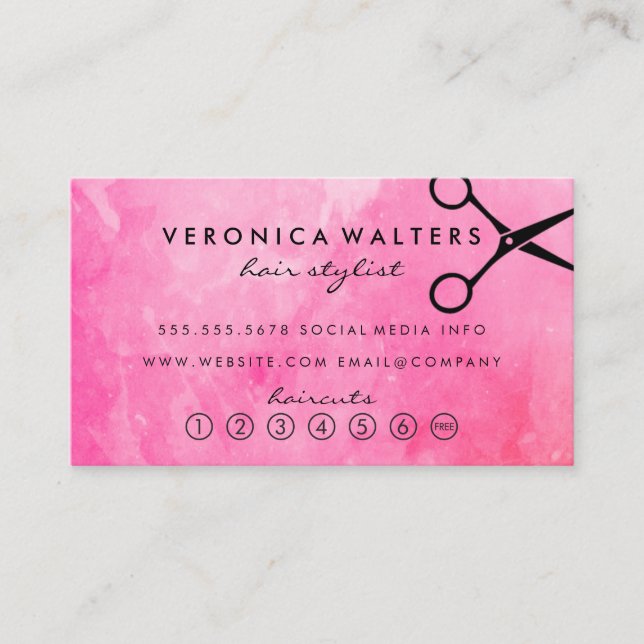 Sophisticated Loyalty | Haircut | Stylist Card (Front)