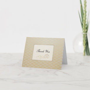 Sophisticated Luxurious Gold Wedding Thank You Card