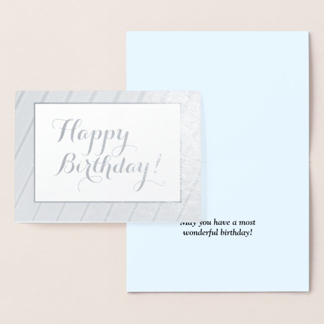Sophisticated, Luxurious "Happy Birthday" Card (Display)