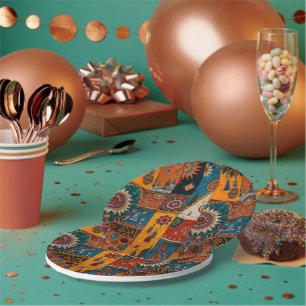 Sophisticated Luxury African Asian Caribbean Paper Plate