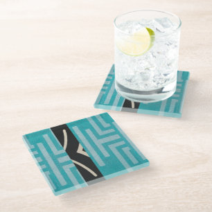 Sophisticated Luxury African Caribbean Island Glass Coaster