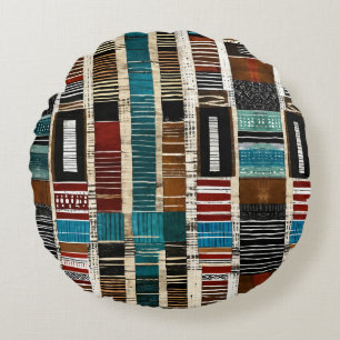 Sophisticated Luxury African Caribbean Island Round Cushion