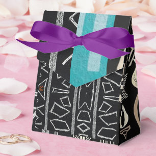 Sophisticated Luxury African Caribbean Mudcloth Favour Box