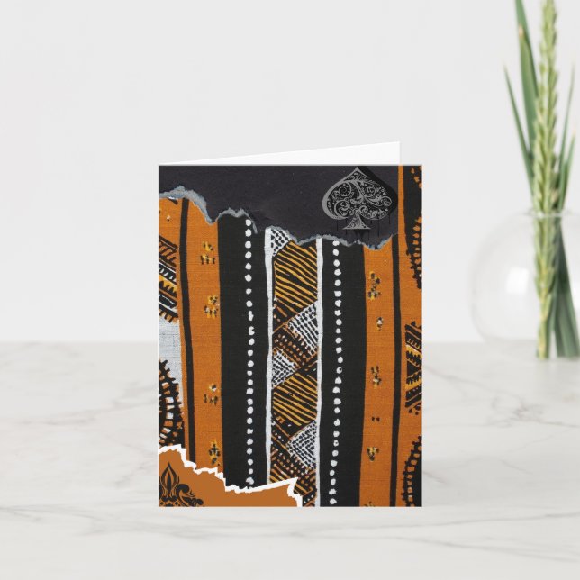 Sophisticated Luxury African Caribbean  Thank You Card (Front)